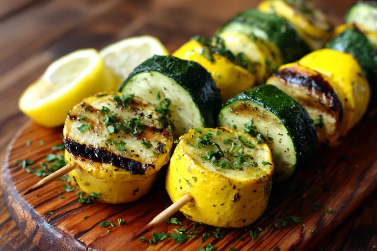 Quick & Healthy Grilled Zucchini and Squash Skewers Recipe