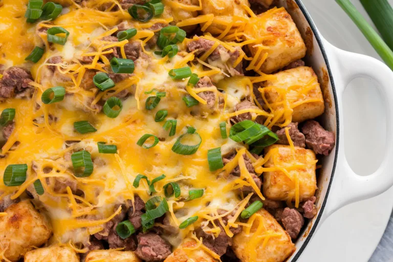 Cheesy Tater Tot Beef Casserole That’ll Wow Your Taste Buds!