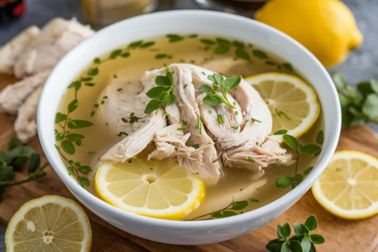 Lemon Garlic Rotisserie Chicken Soup Recipe